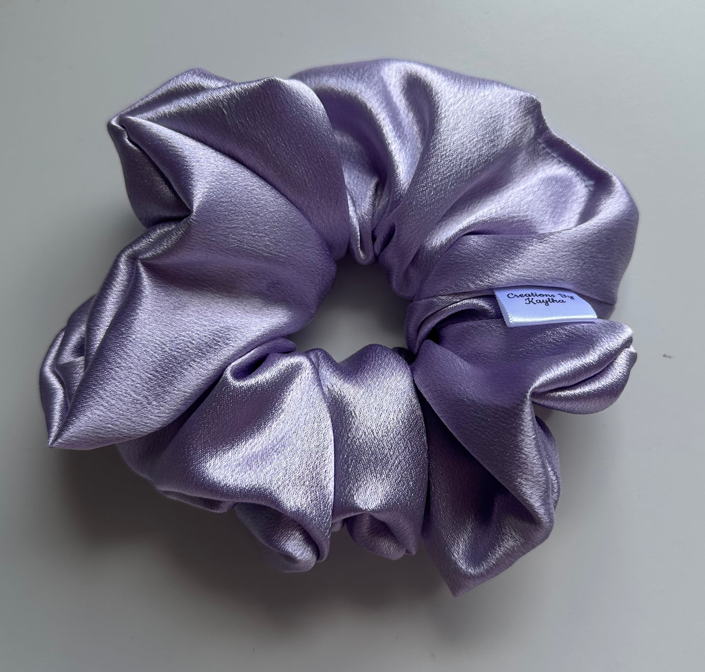 Lavender Purple Satin Scrunchie