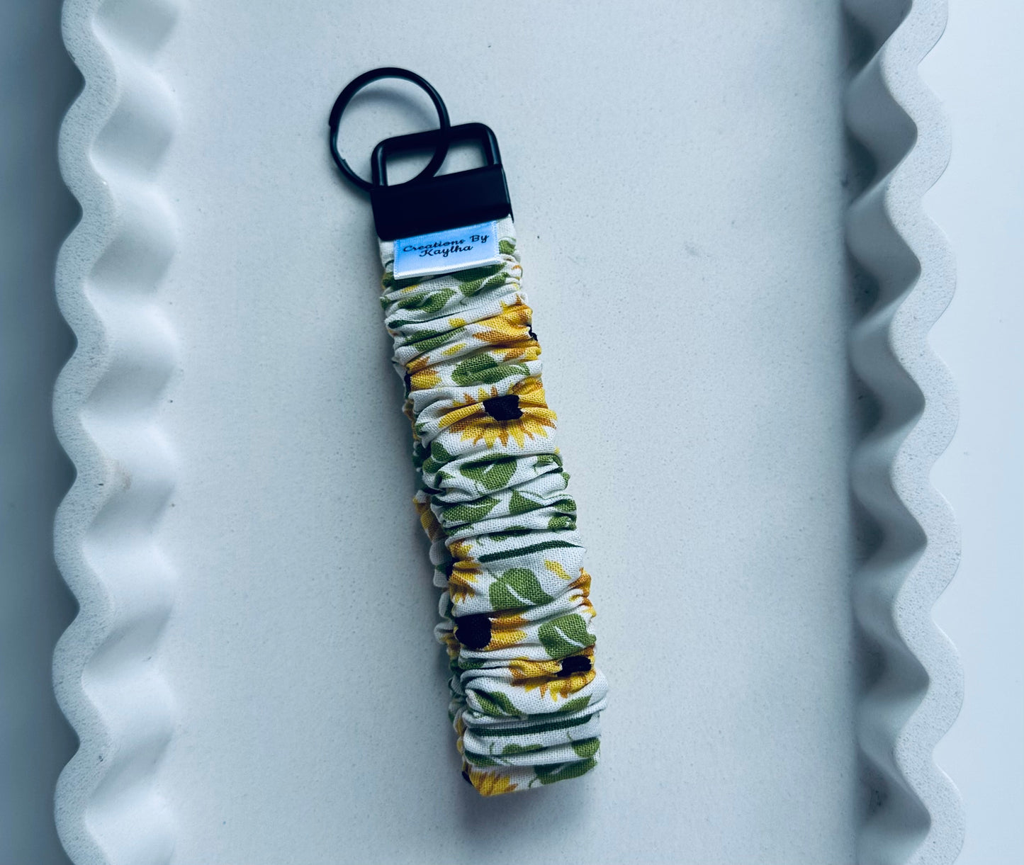 Sunflower Pattern Wristlet