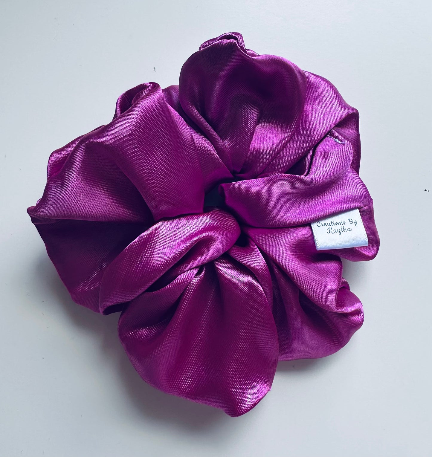 Purple Magic Satin Scrunchie