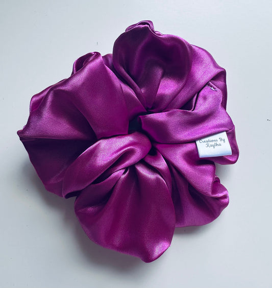 Purple Magic Satin Scrunchie