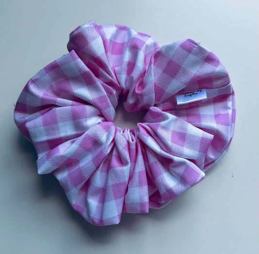 Pink Gingham Scrunchie